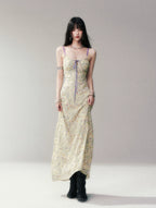Iris Print Viscose Maxi