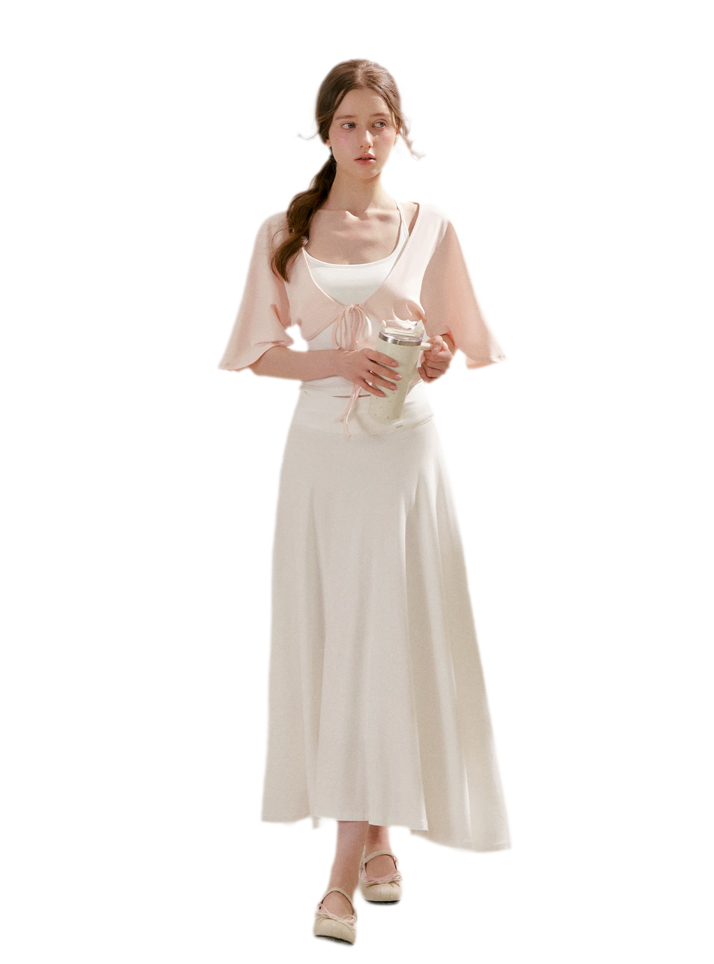Airy Cloud U-Neck Vest & Batwing