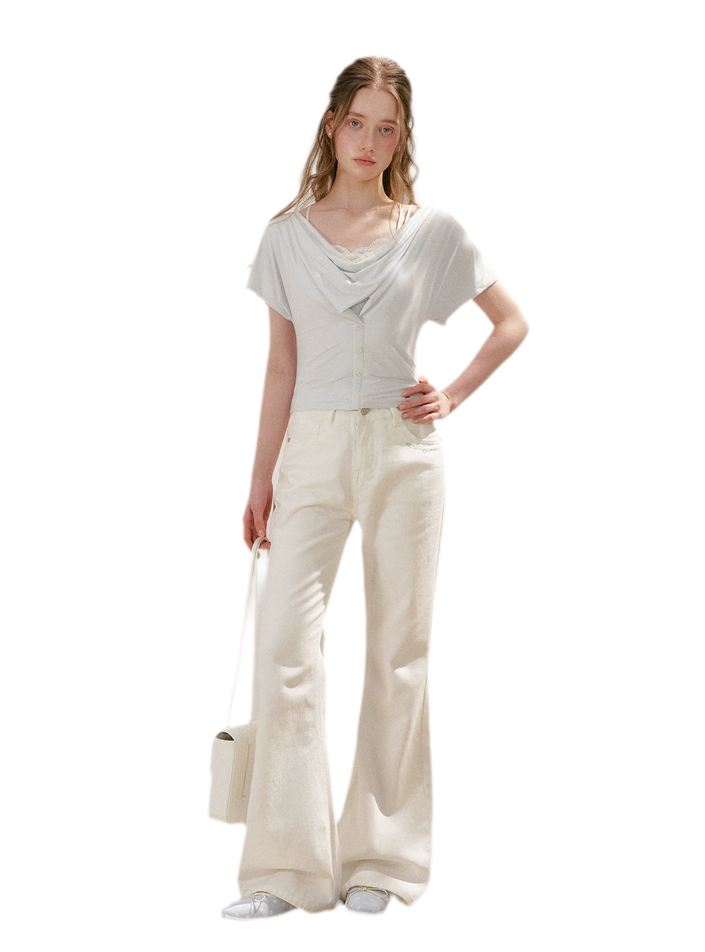 Embroidered Flared Jeans
