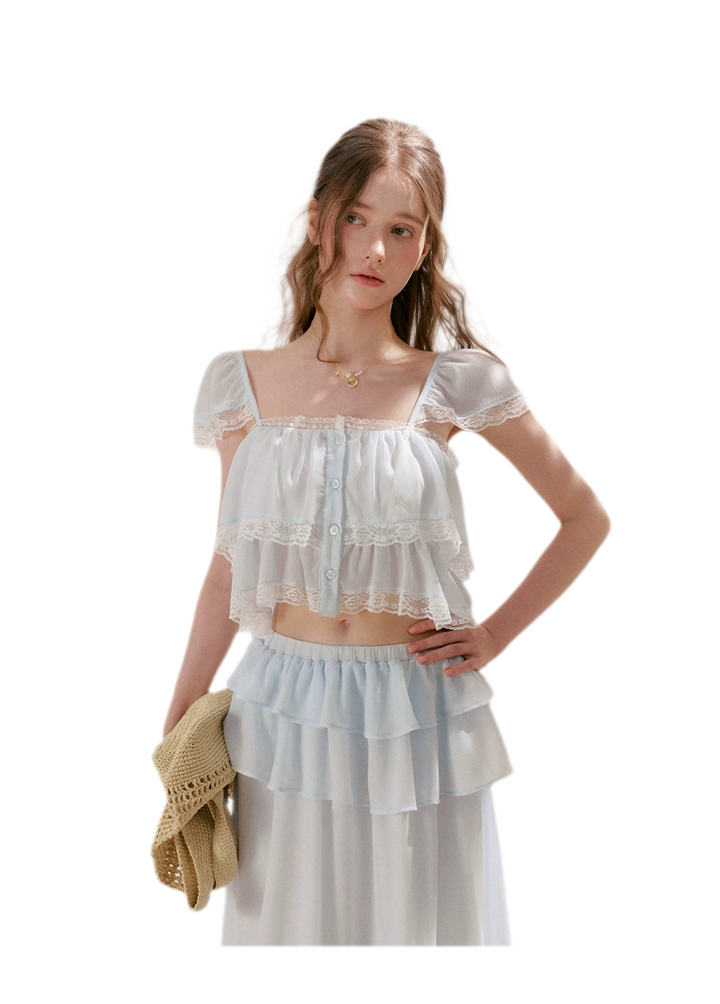 Romantic French Lace Two-Piece Set
