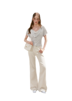 Embroidered Flared Jeans