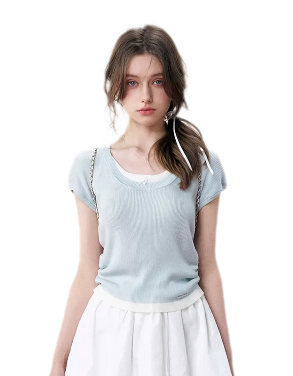Ruched Layered T-Shirt
