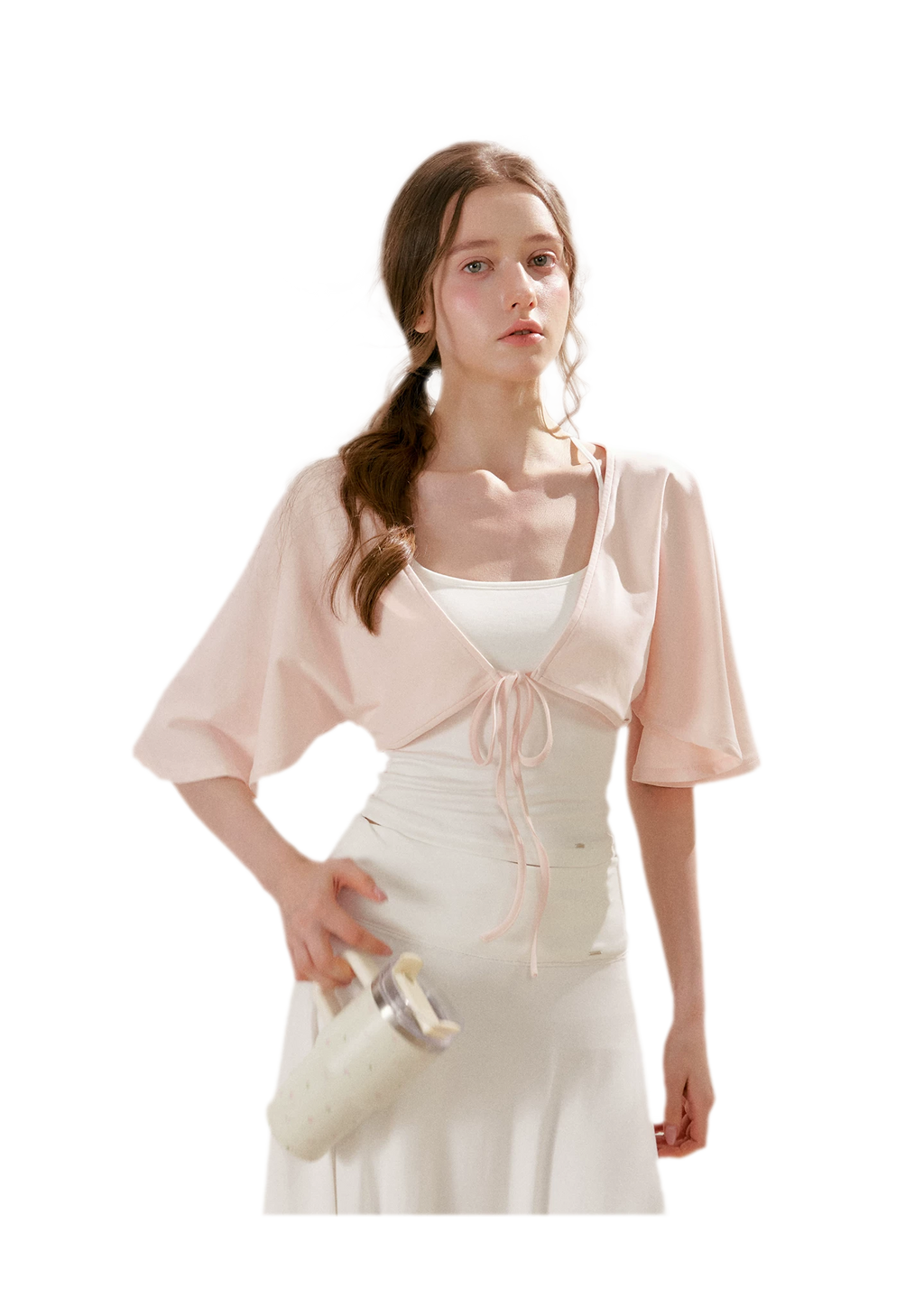 Airy Cloud U-Neck Vest & Batwing
