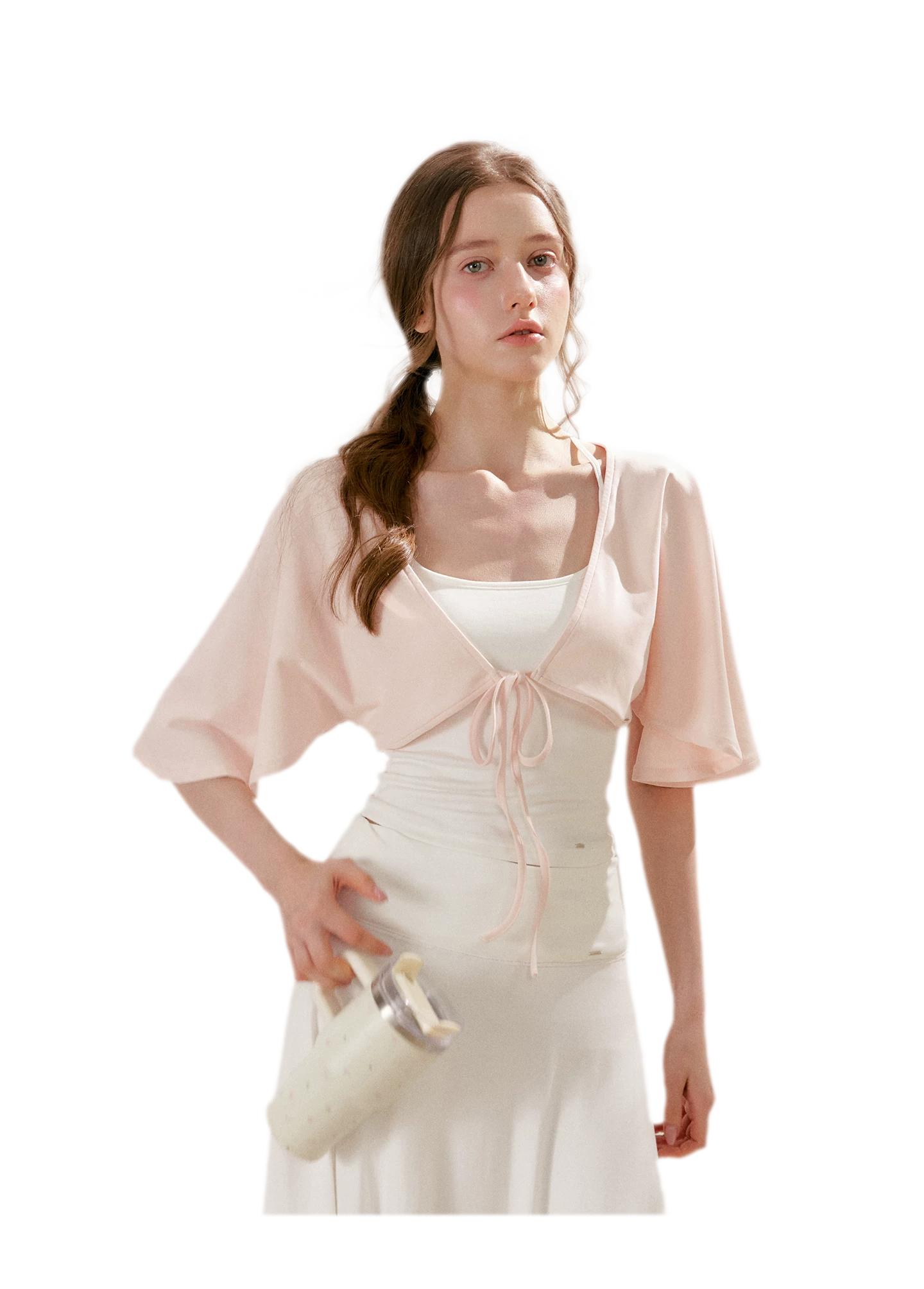 Airy Cloud U-Neck Vest & Batwing