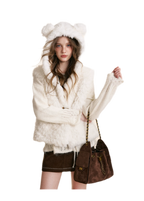 Bear Fleece Hooded Vest