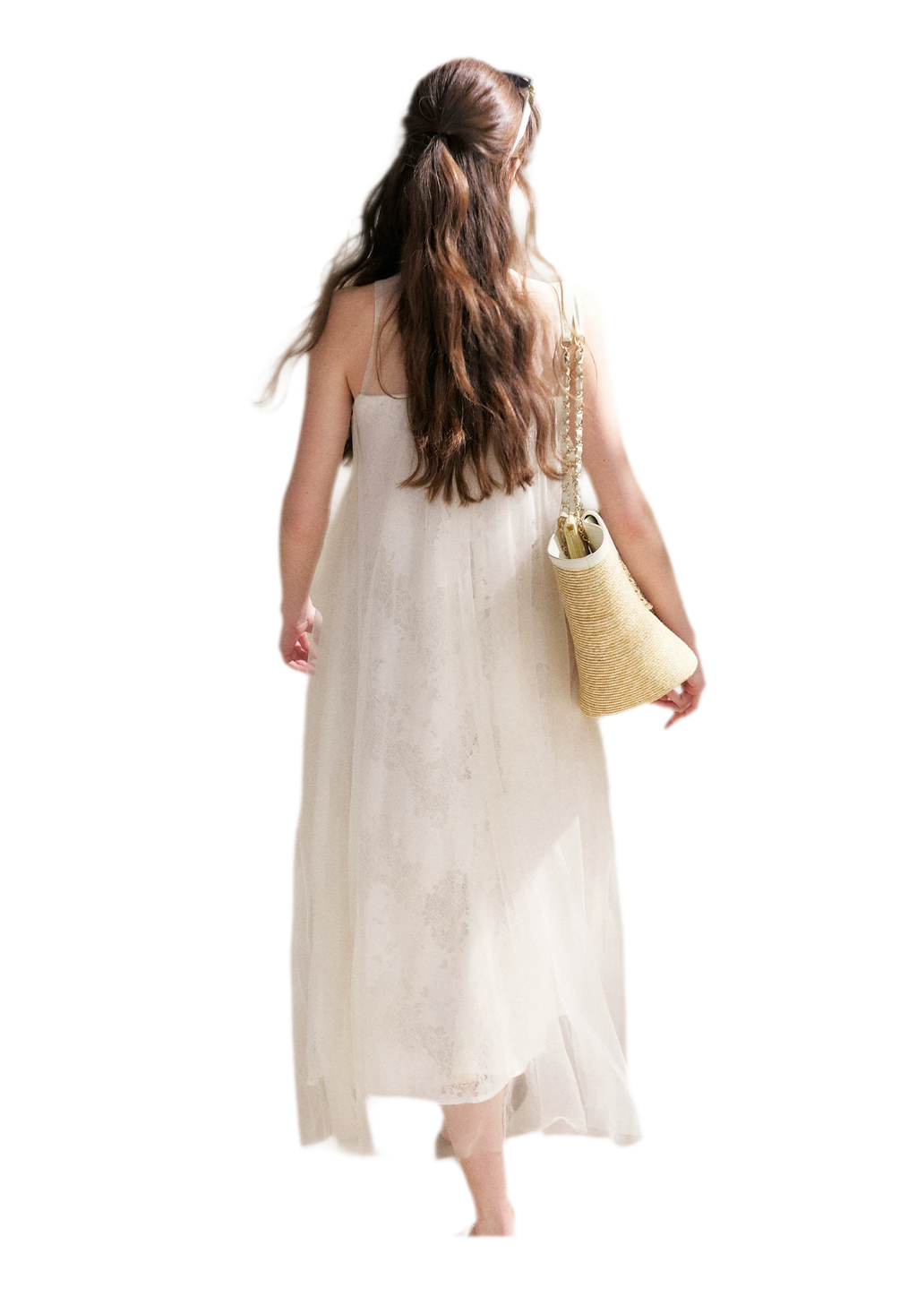 Sleeveless Mesh Lace Dress
