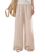 Checkered Wide-Leg Pants