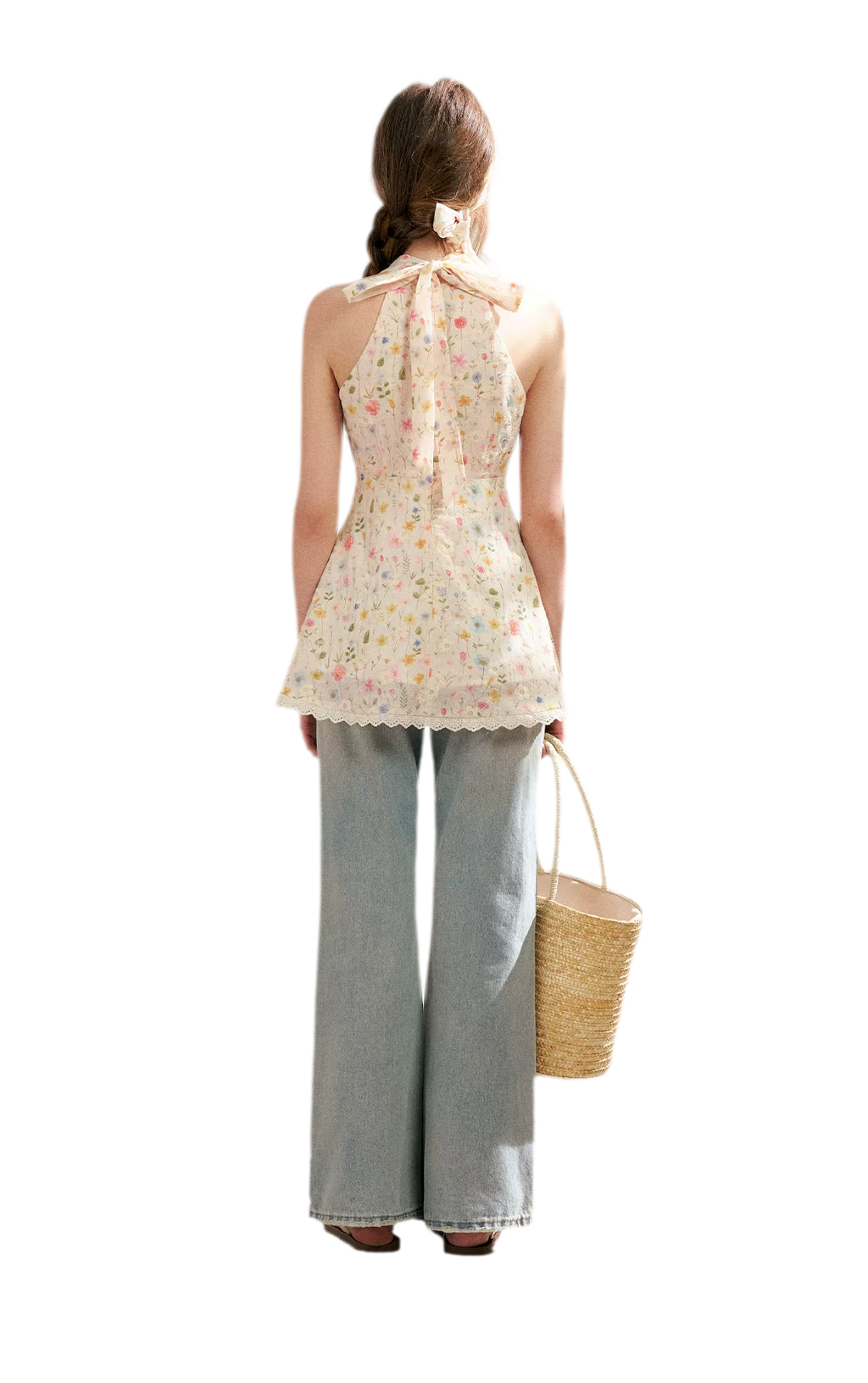 Dreamy Garden Embroidered Halter Top