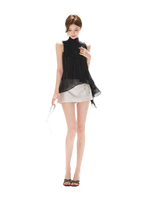 Embellished Satin Mini Skort