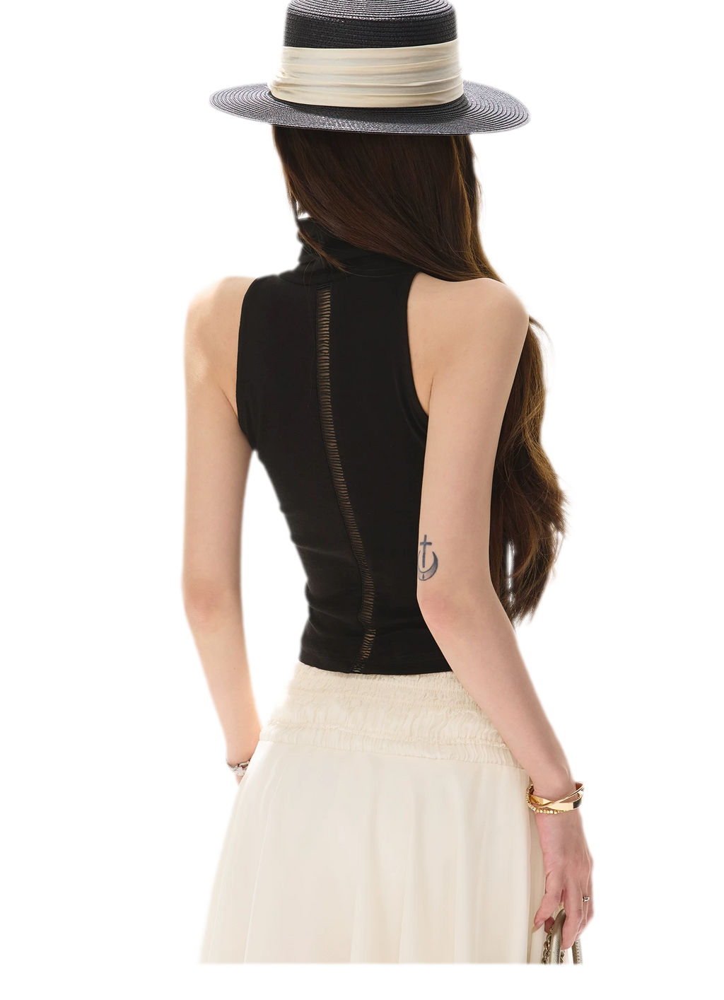Cutout High Neck Tank