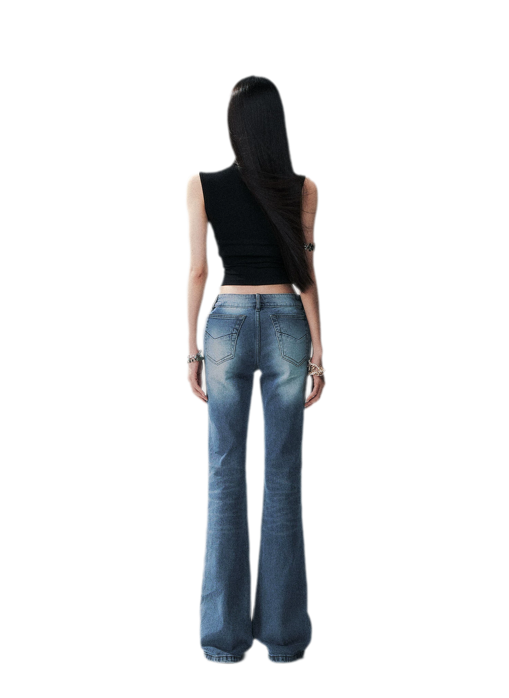 Low Rise Flare Jeans