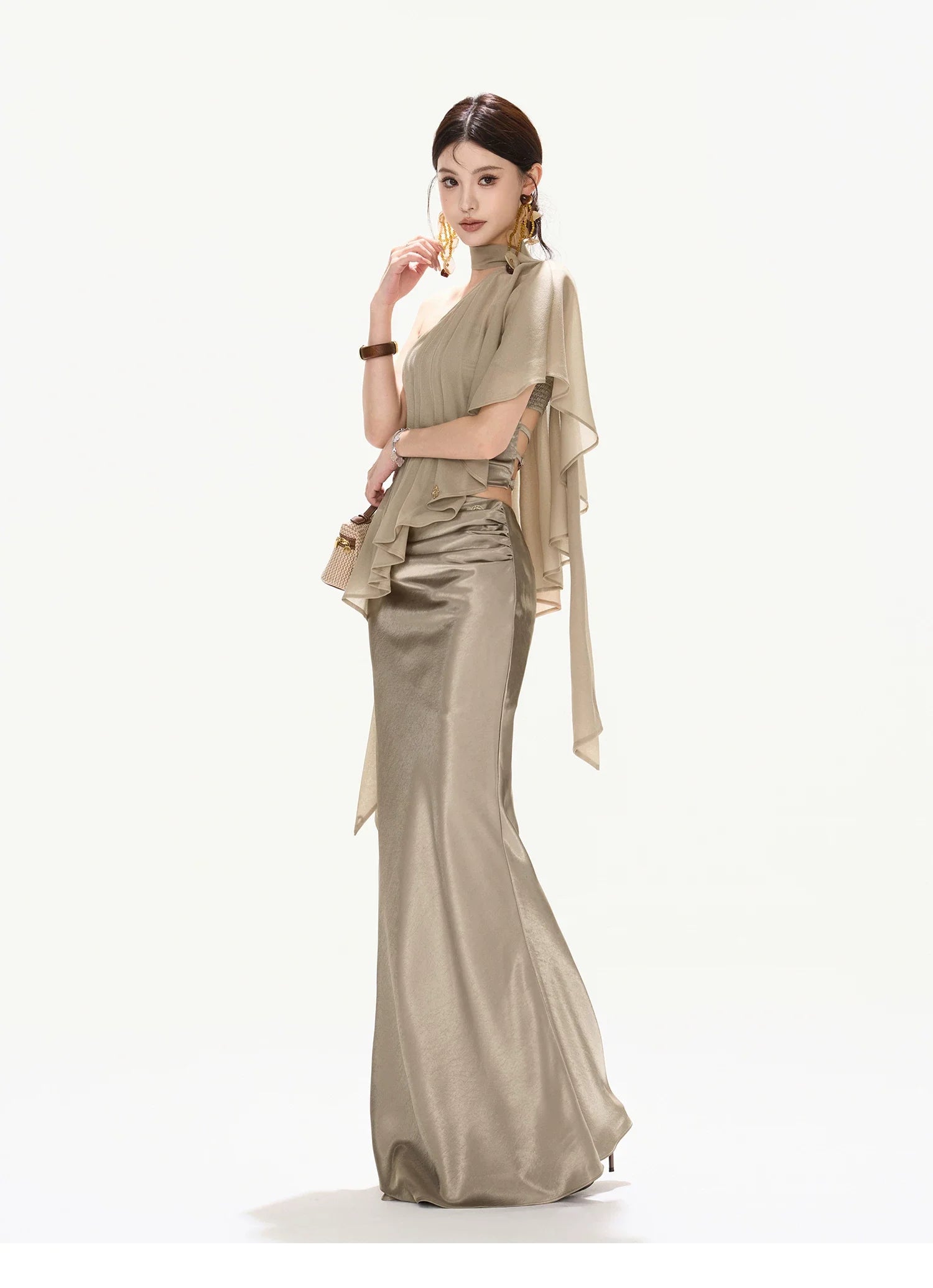 Elegant Loose Chiffon Halter Neck Top
