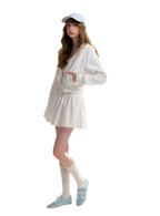 Textured A-Line Short Skirt