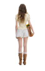 Bow Tie Elastic Waist Casual Shorts