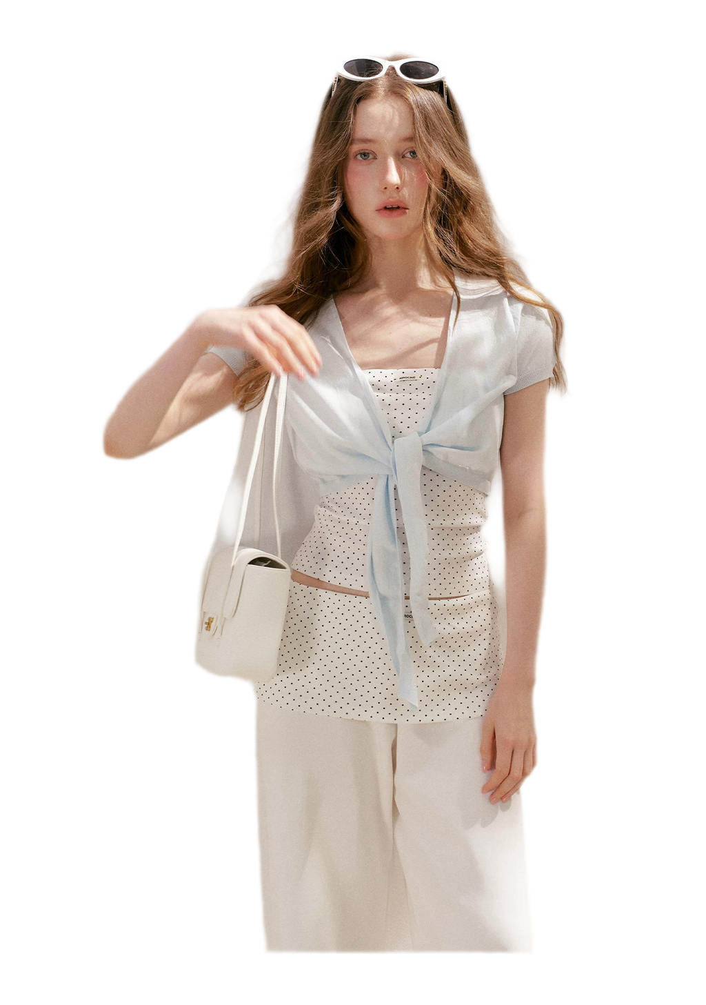 Sportique Cropped Knit Cardigan