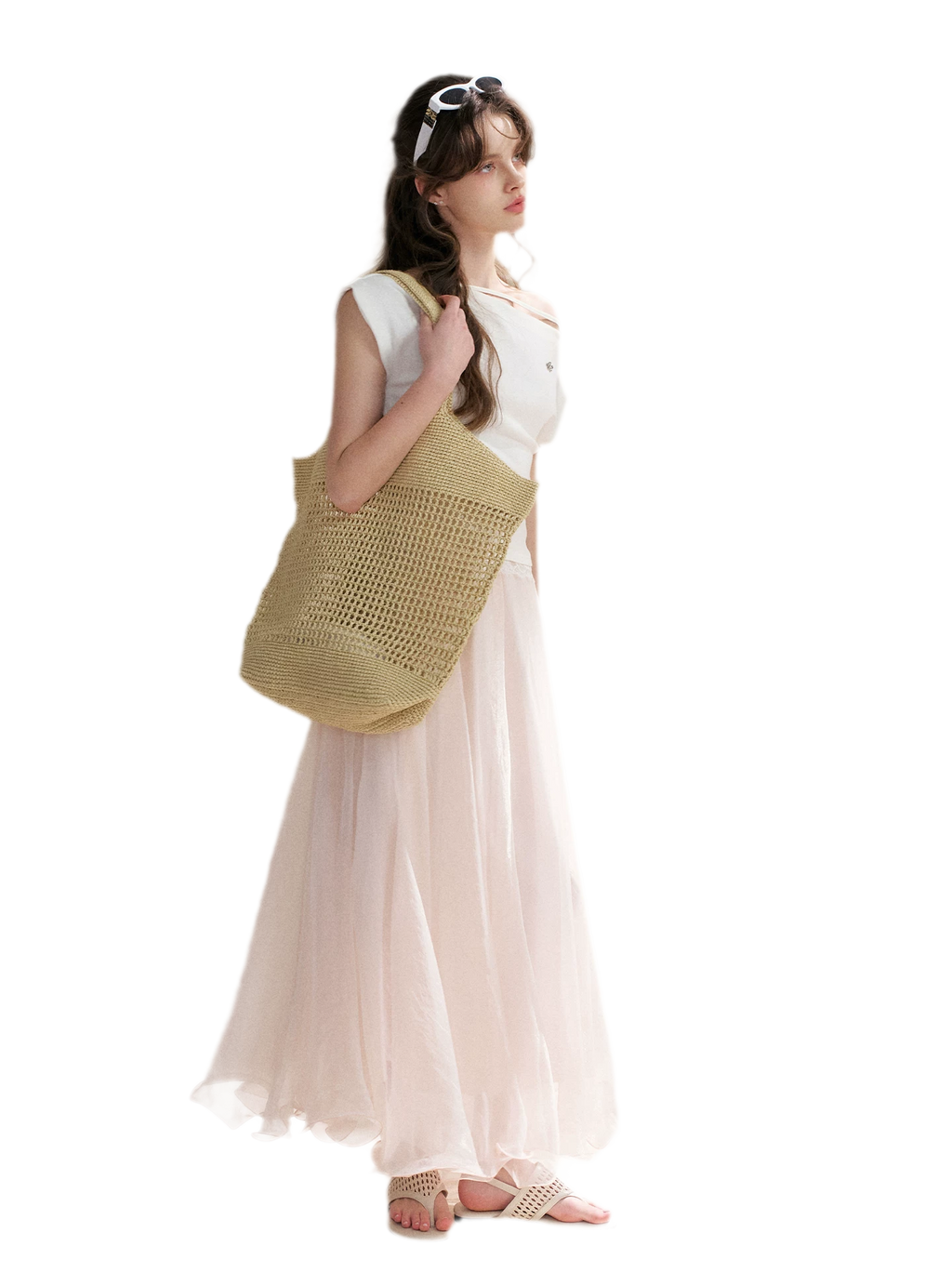 Sakura and Spring Stream A-Line Skirt