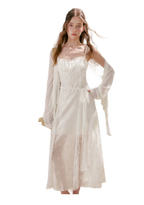 French Embroidered A-line Dress