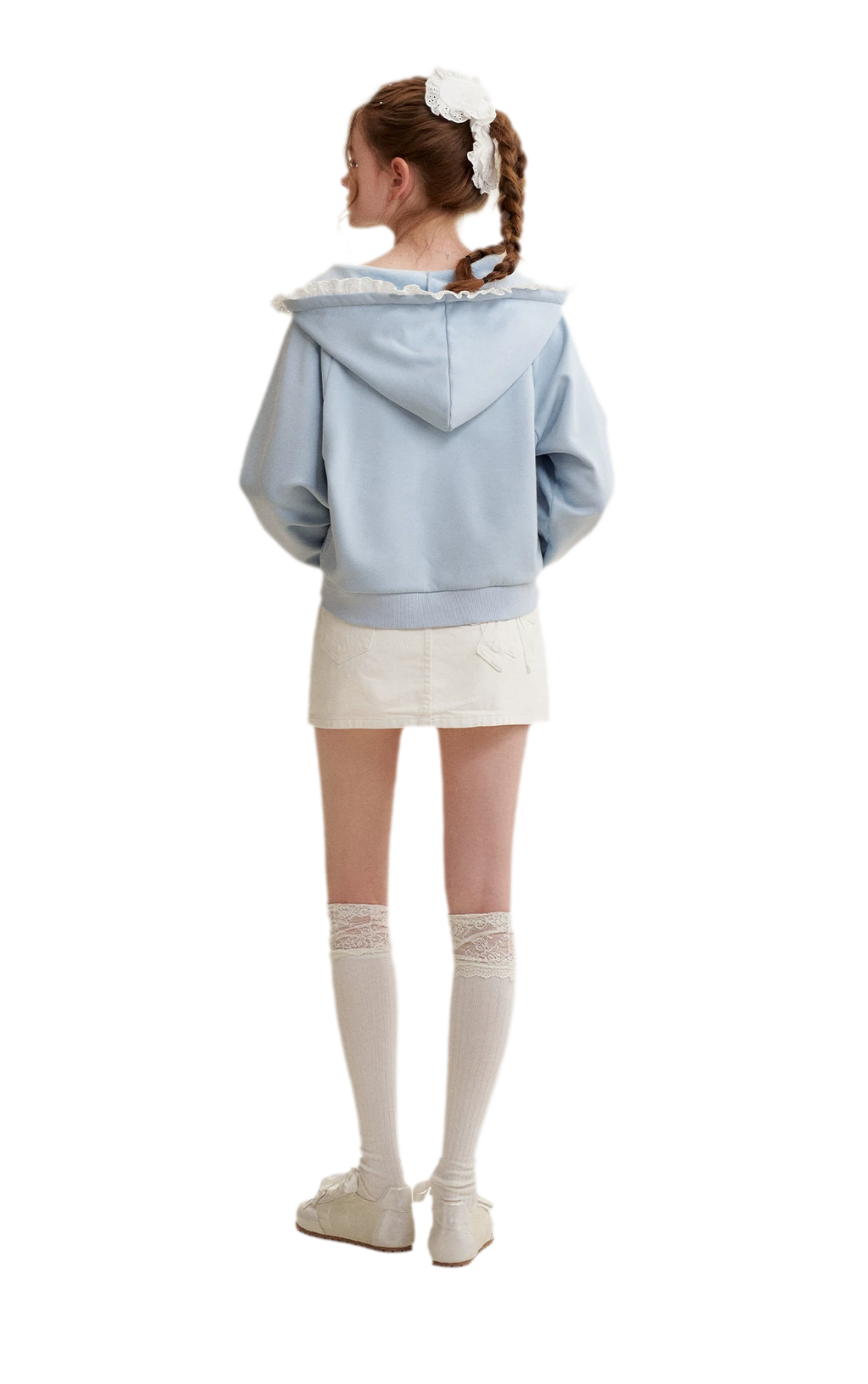 Bow A-Line Denim Skirt