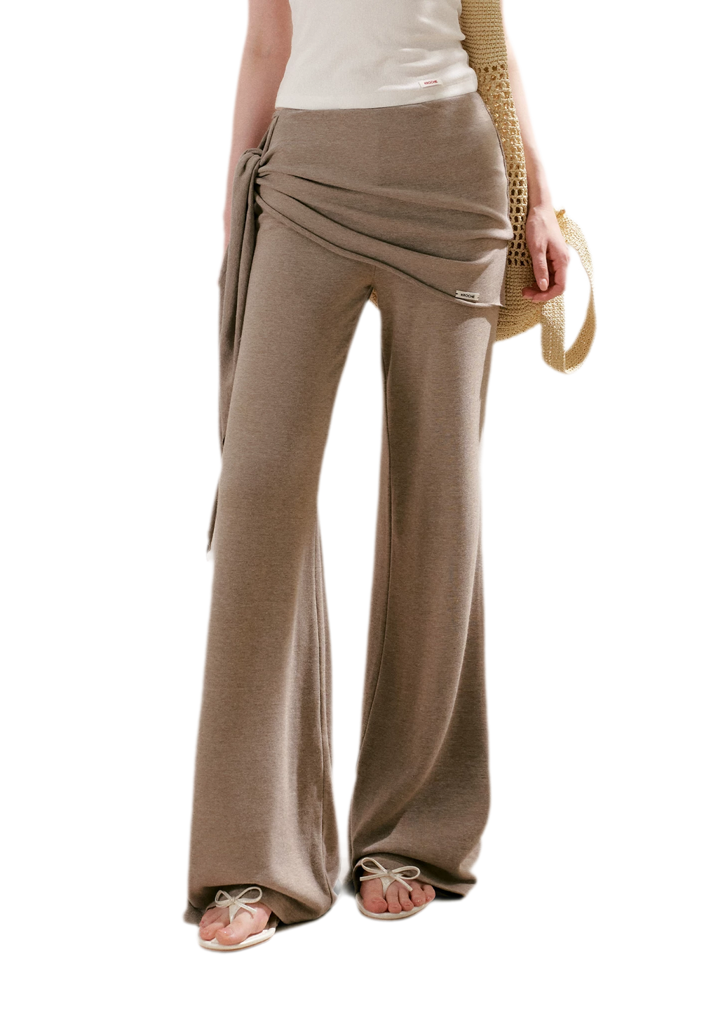 Wrap Tie Flared Pants