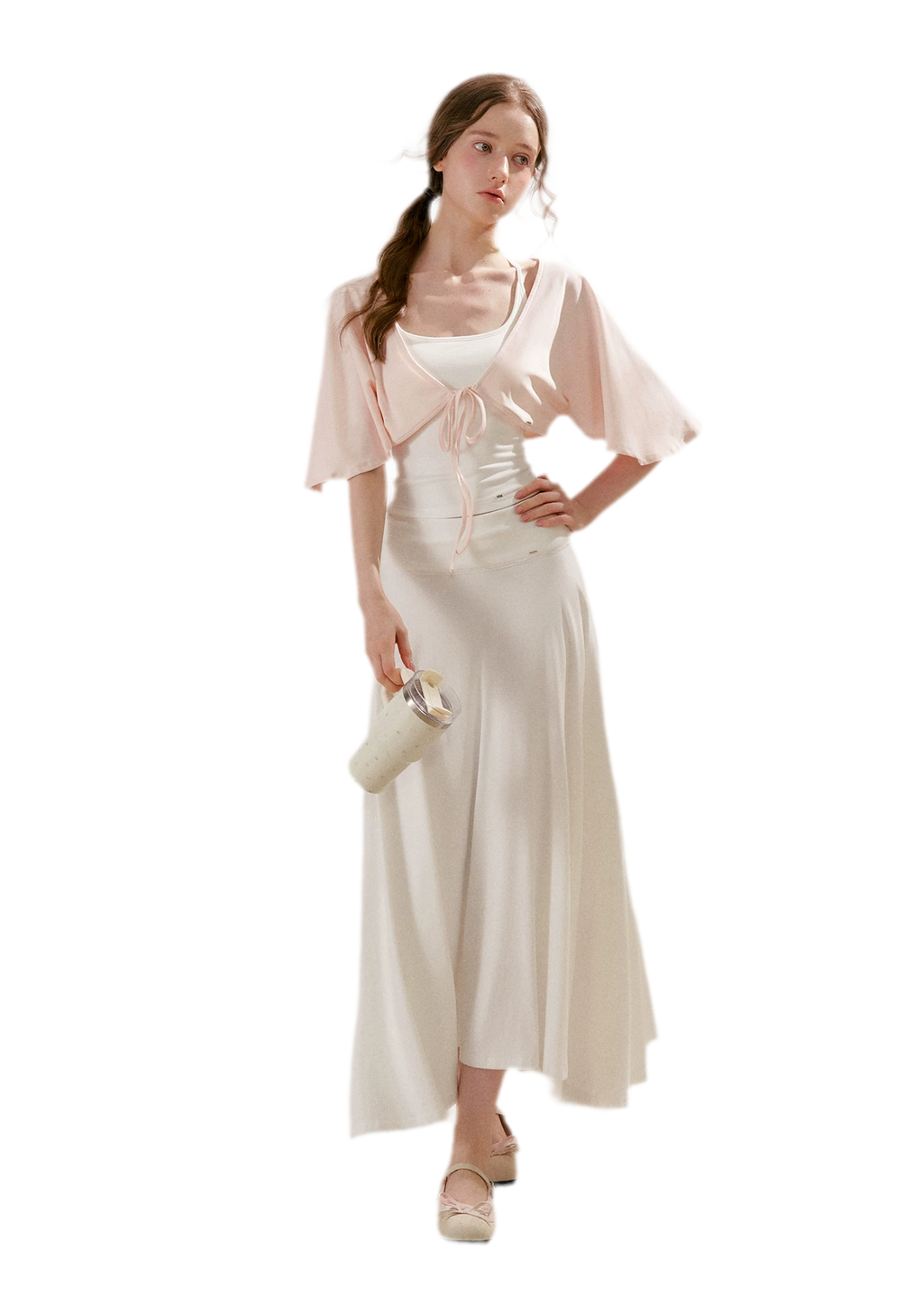 Airy Cloud U-Neck Vest & Batwing