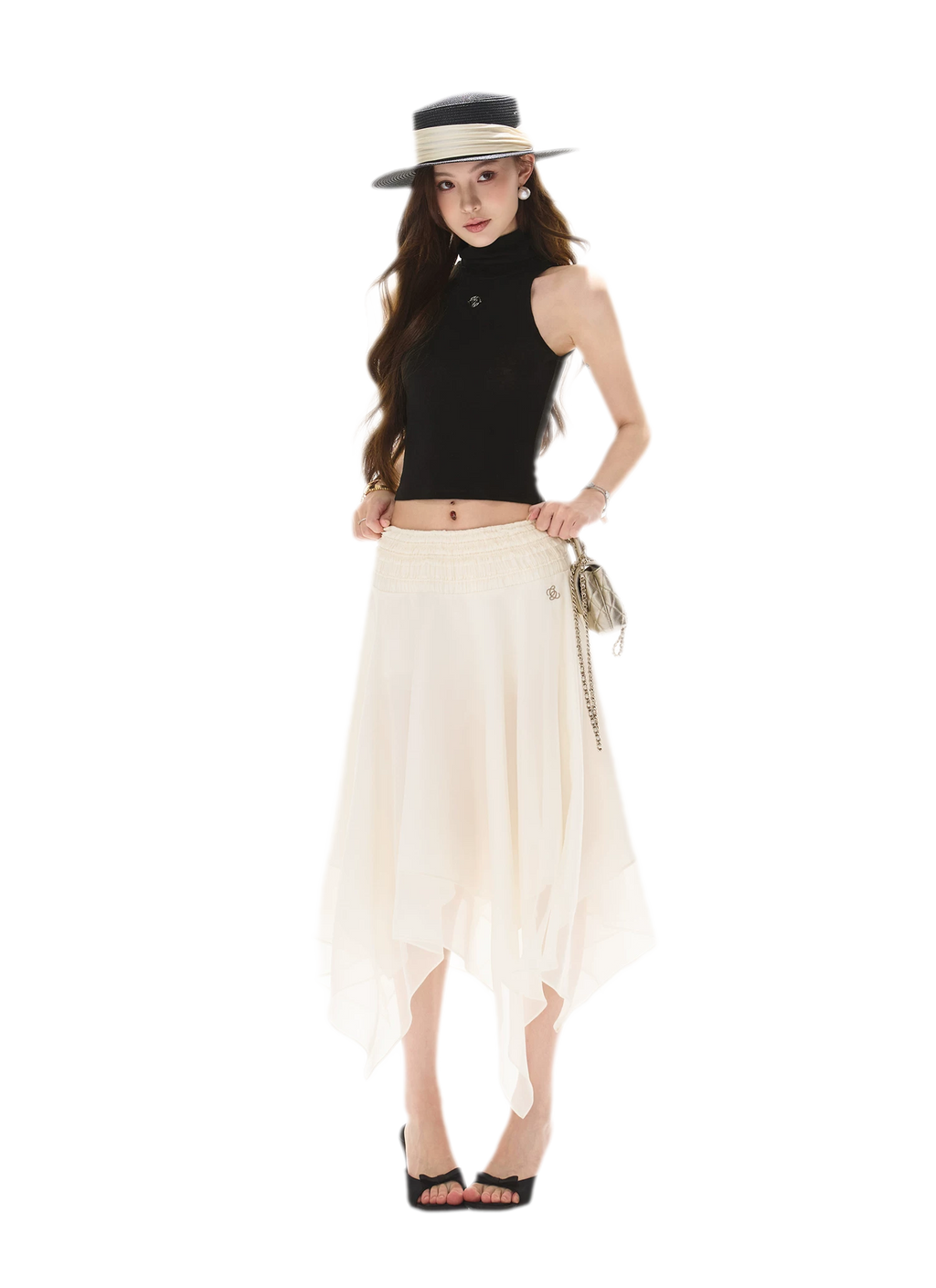 Cutout High Neck Tank