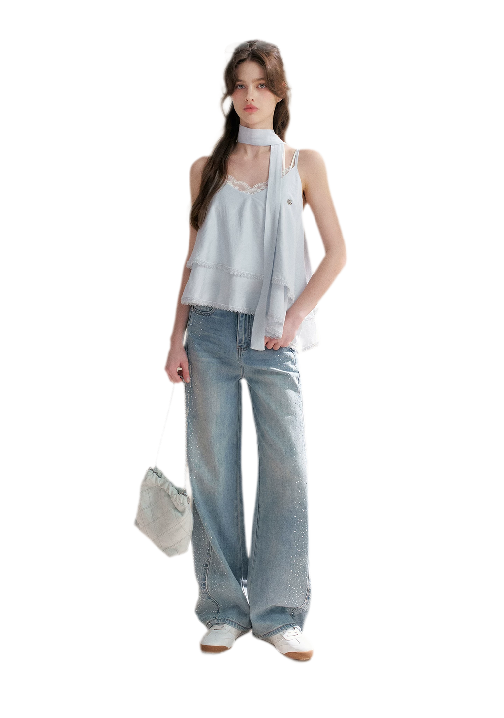 Asymmetrical Lace V-Neck Camisole