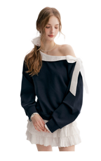Balletcore Lace Collar Sweatshirt