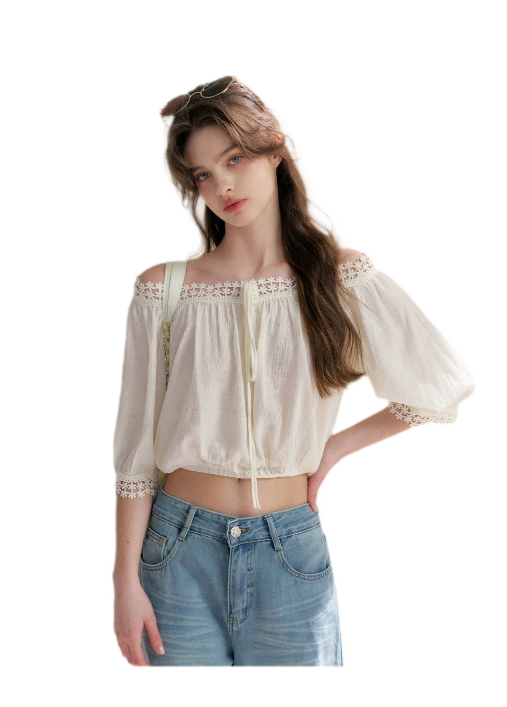 Lace Off-Shoulder Top & Skirt Set