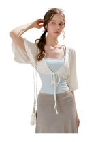 Airy Cloud U-Neck Vest & Batwing