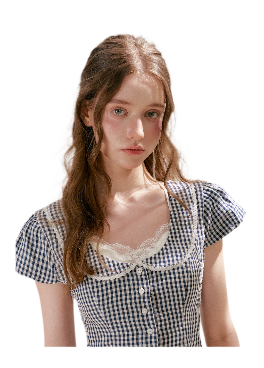 Lace Vintage Plaid Dress