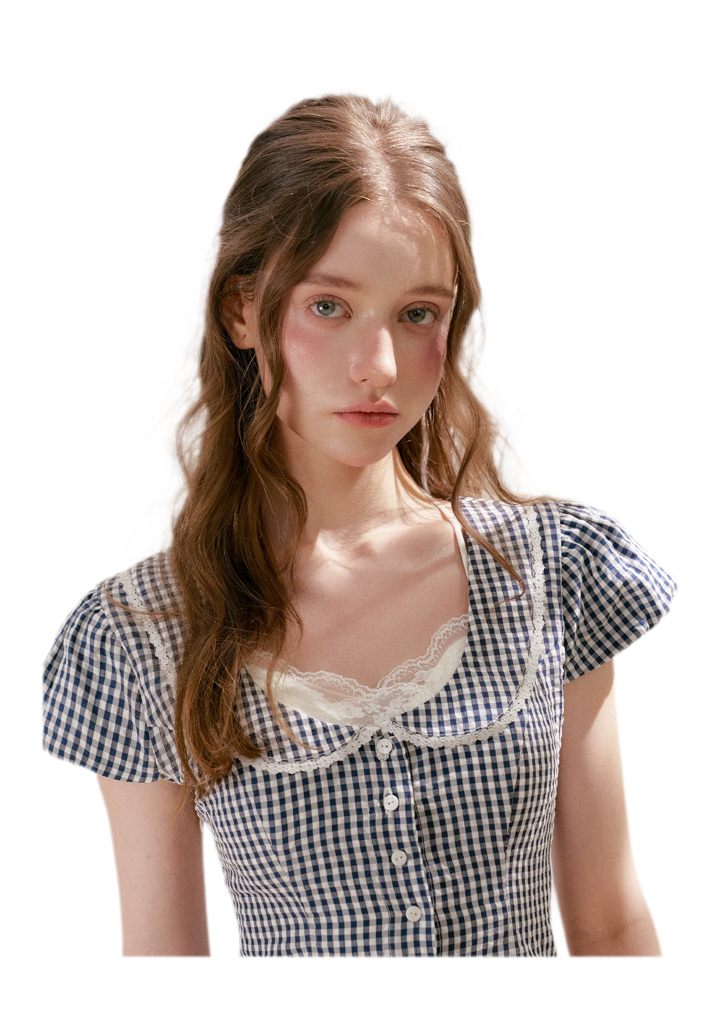 Lace Vintage Plaid Dress