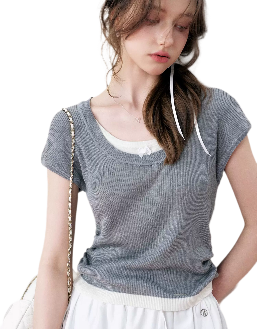 Ruched Layered T-Shirt
