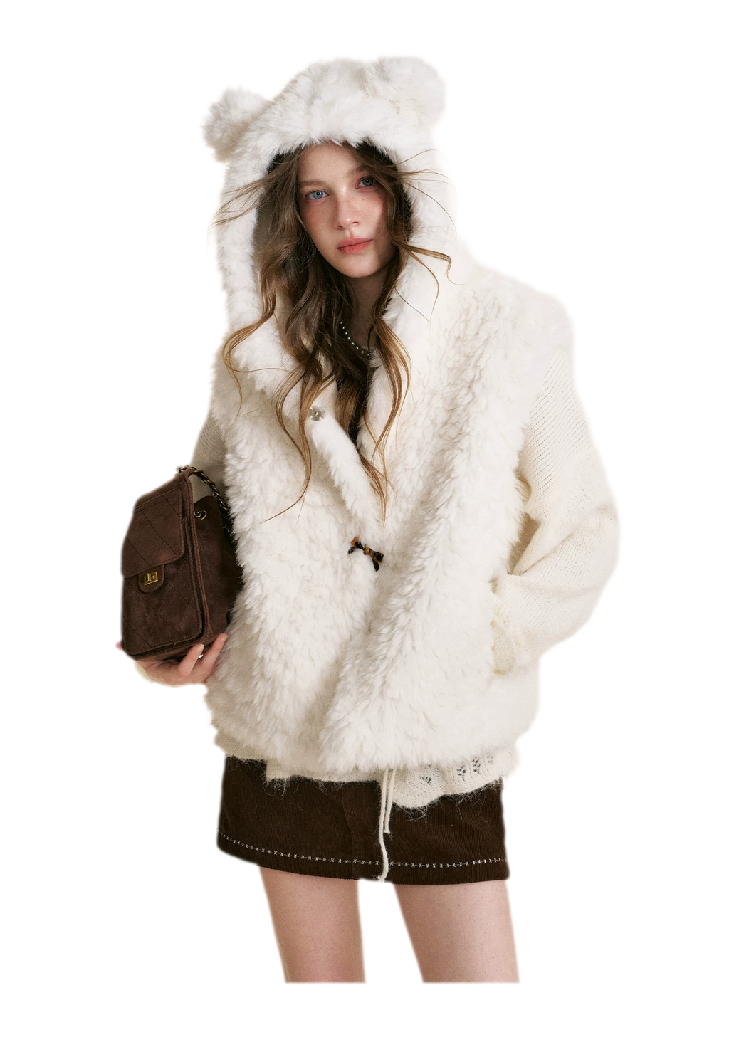 Bear Fleece Hooded Vest