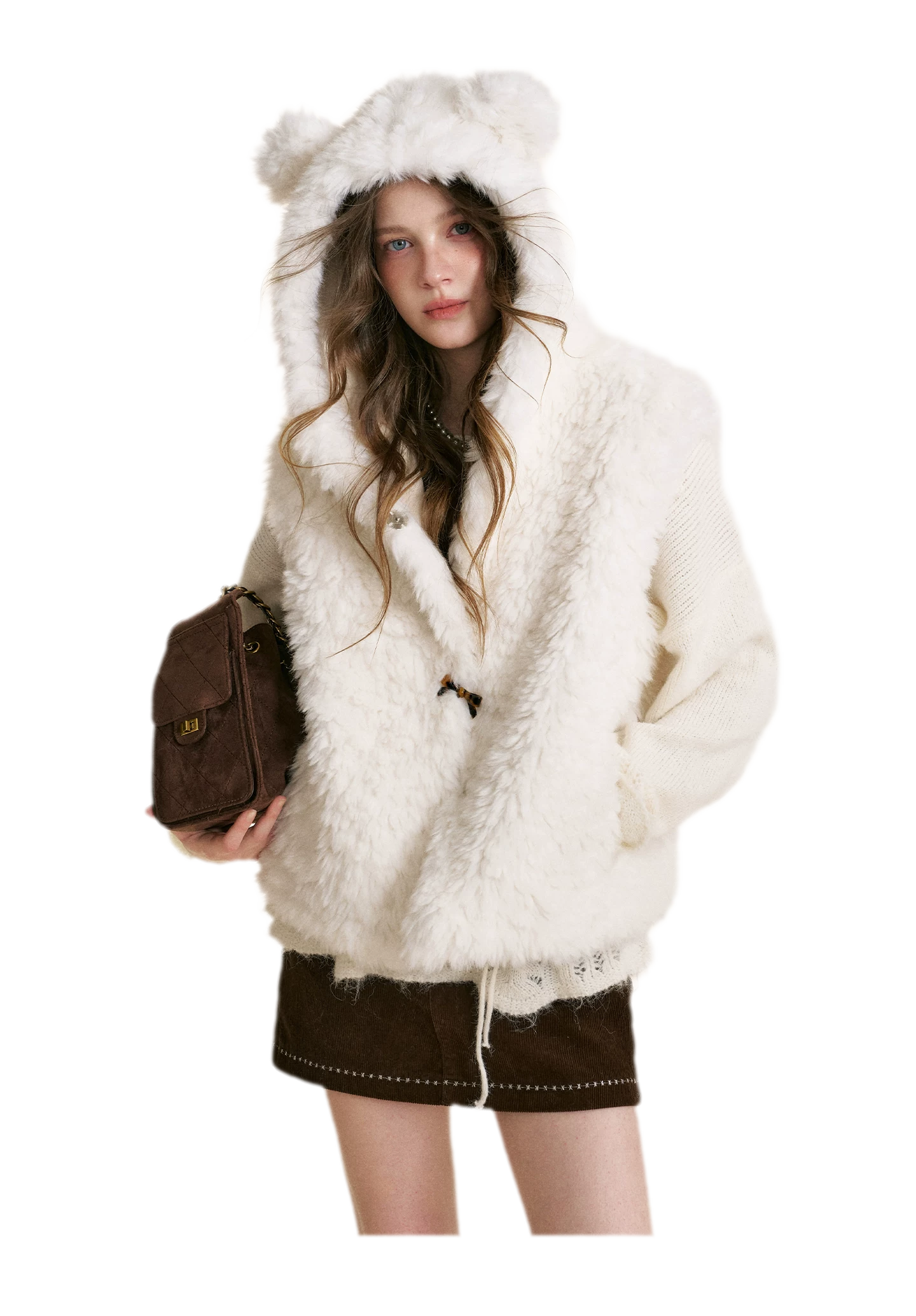 Bear Fleece Hooded Vest