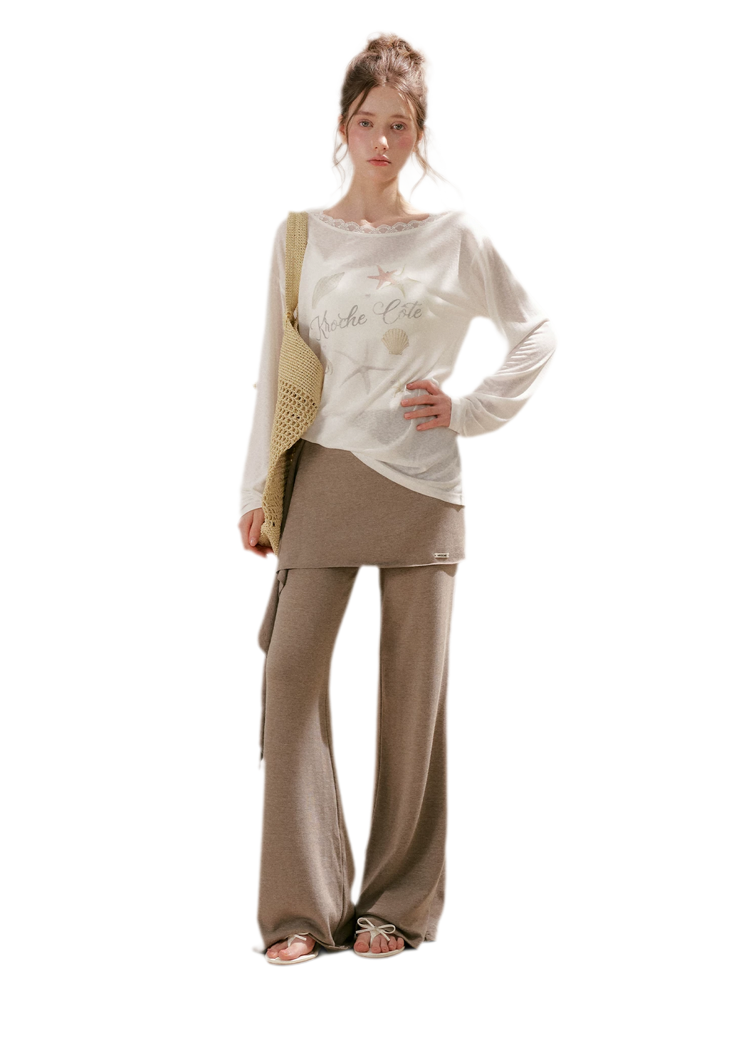 Wrap Tie Flared Pants