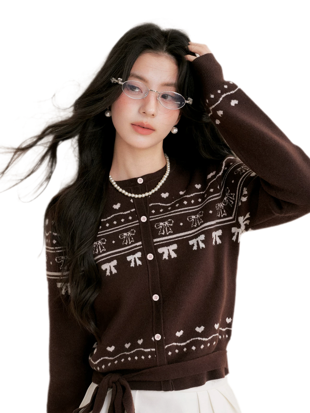 Fair Isle Tie Cardigan