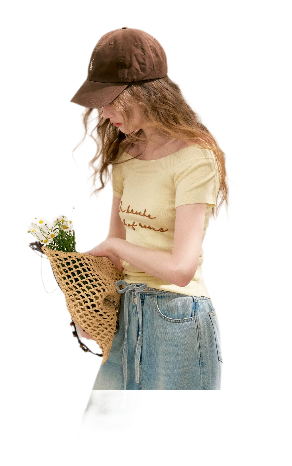 Lyocell Embroidered Knit Tee