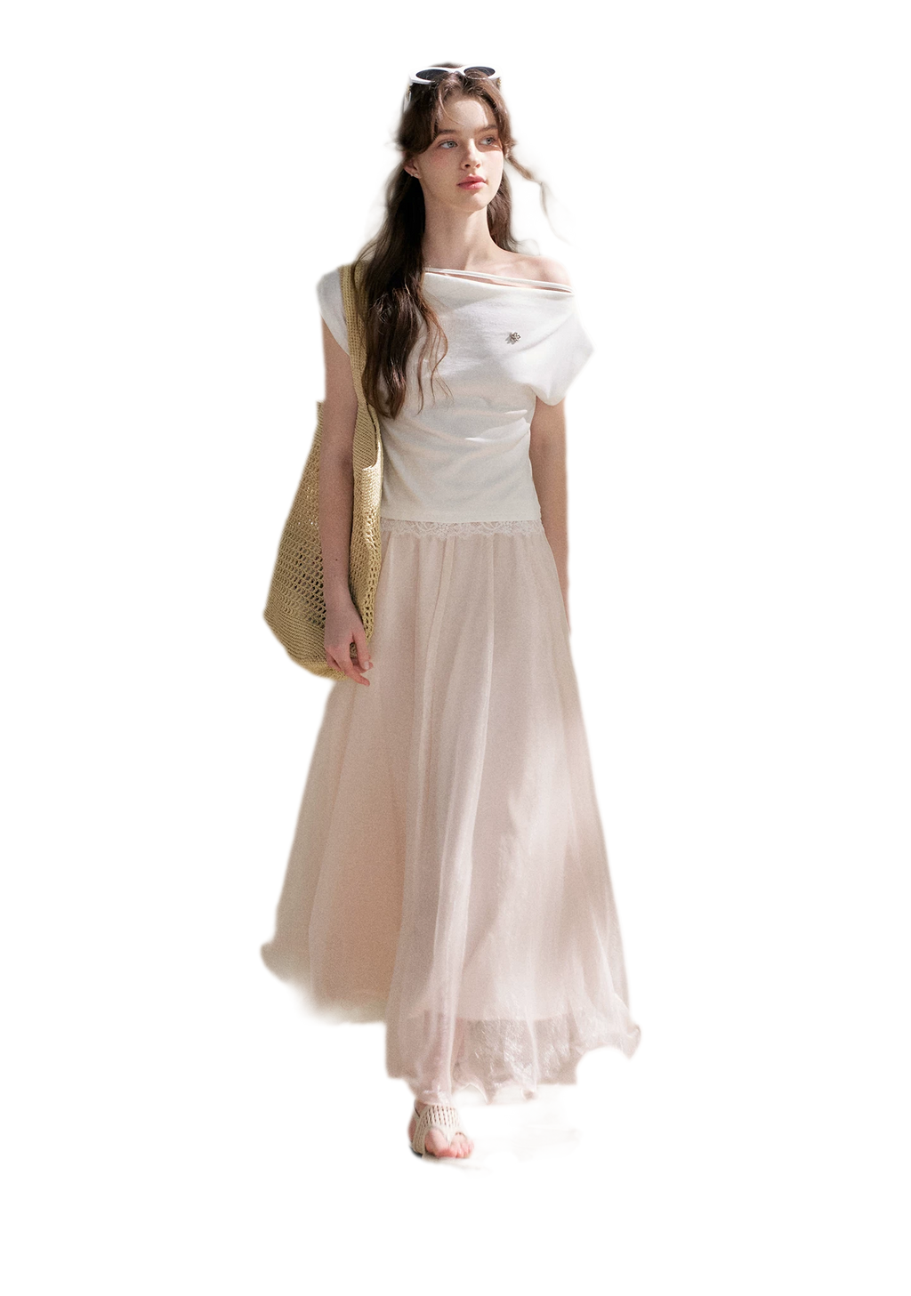 Sakura and Spring Stream A-Line Skirt
