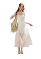 French Embroidered A-line Dress