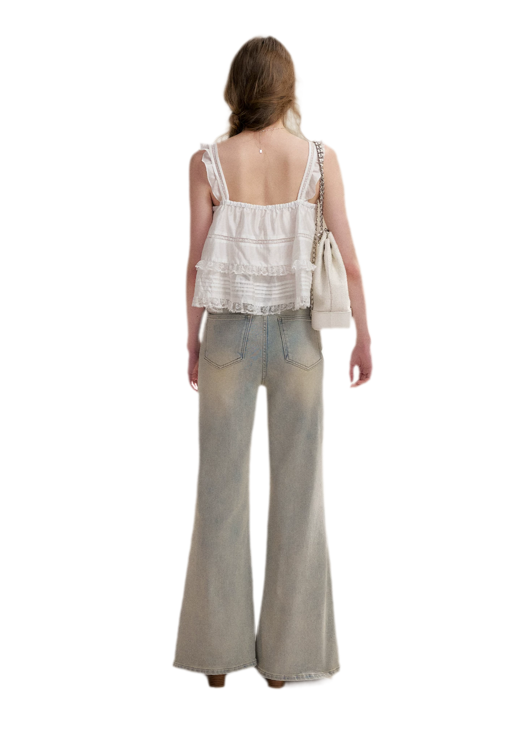 Lace Edge Camisole and Skirt Set