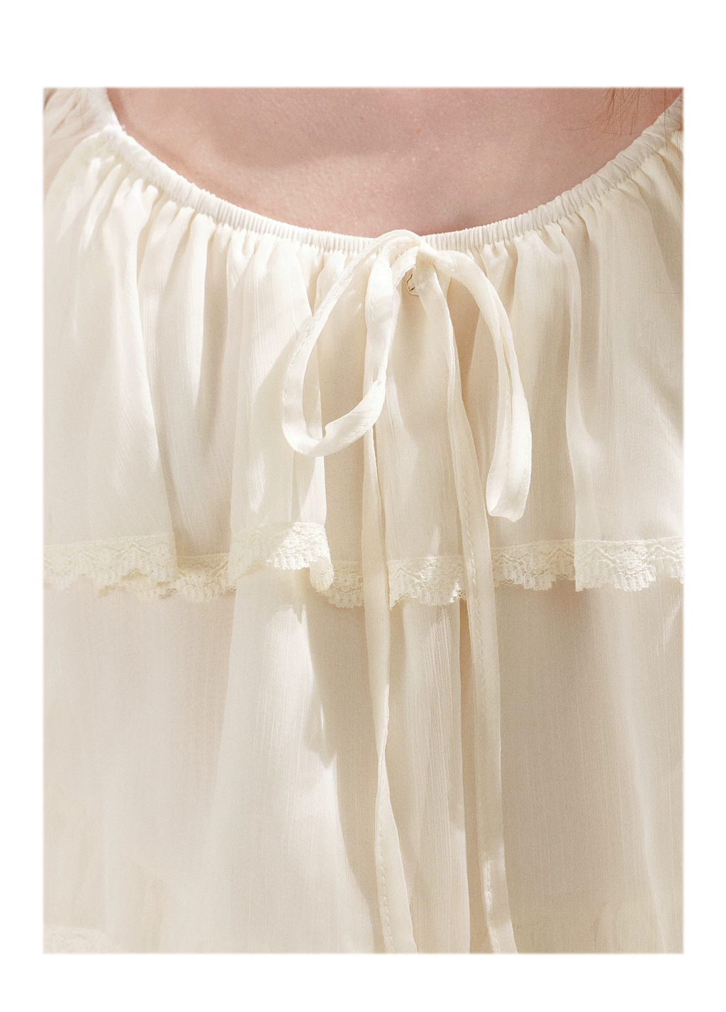 Tiered Ruffle Chiffon Blouse