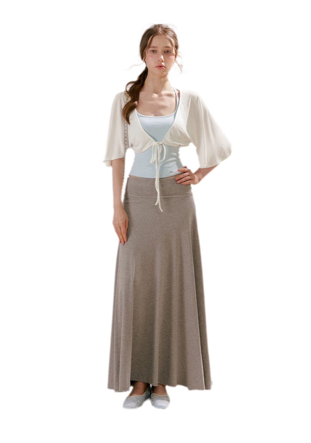 Airy Cloud U-Neck Vest & Batwing