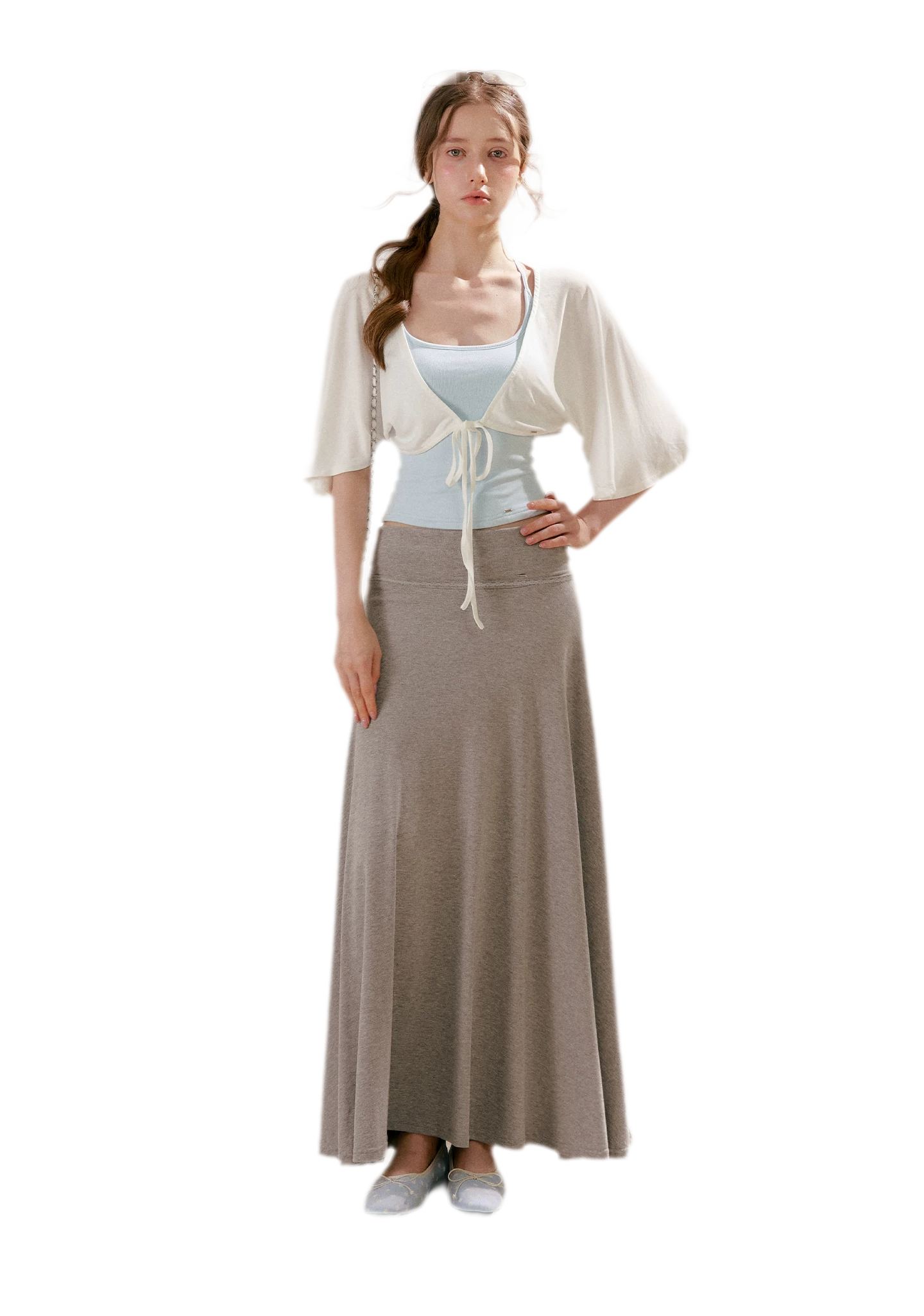 Airy Cloud U-Neck Vest & Batwing