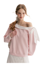 Balletcore Lace Collar Sweatshirt