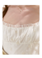 French Embroidered A-line Dress