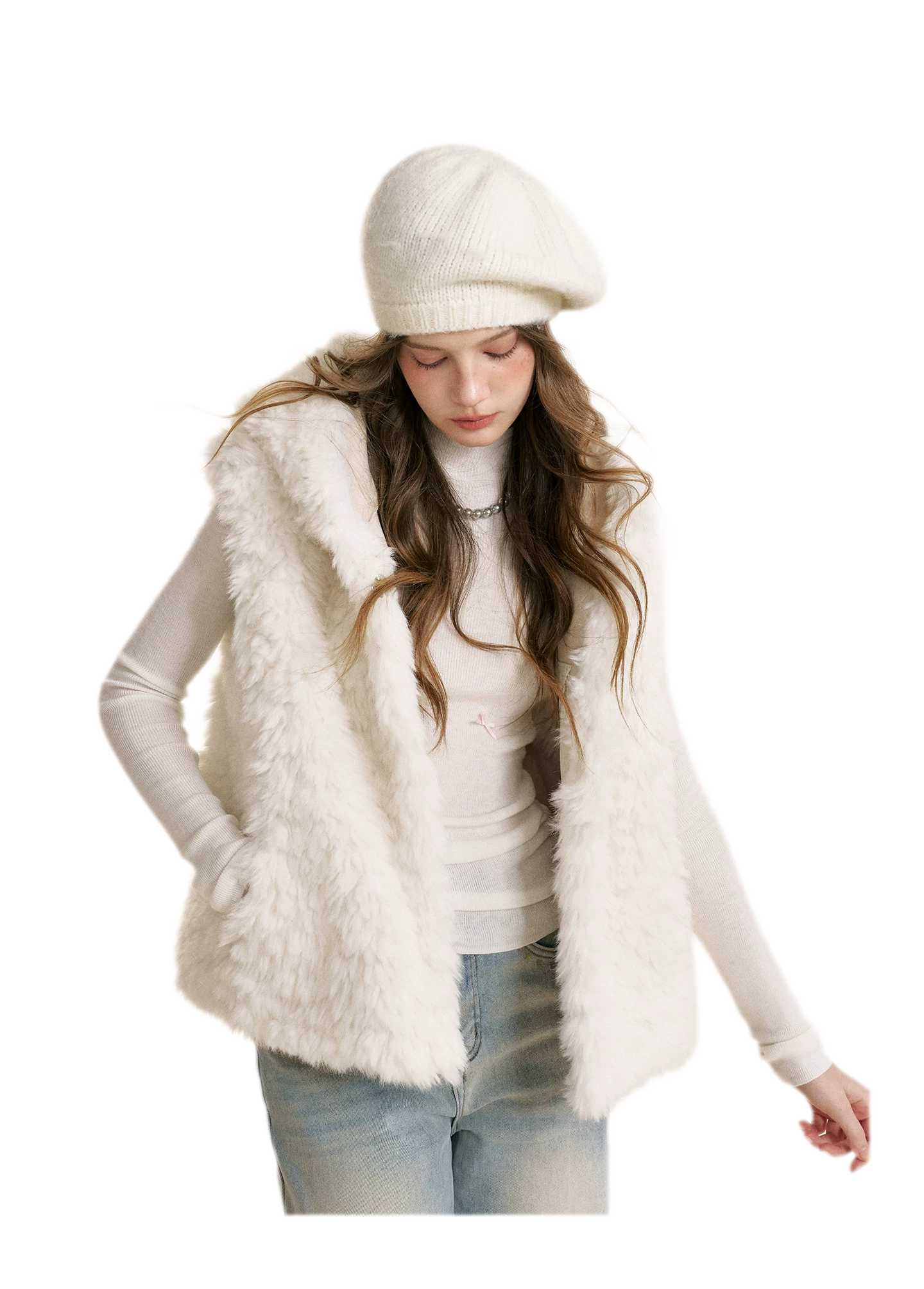 Bear Fleece Hooded Vest