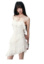 Ruffled Asymmetric Cami Dress