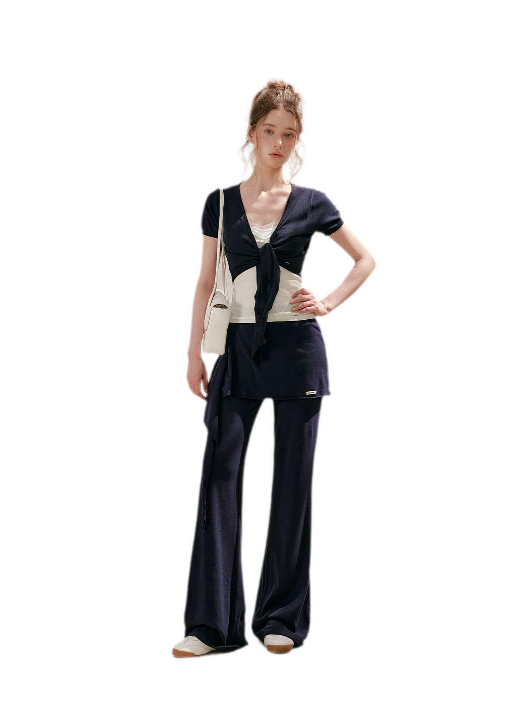 Wrap Tie Flared Pants