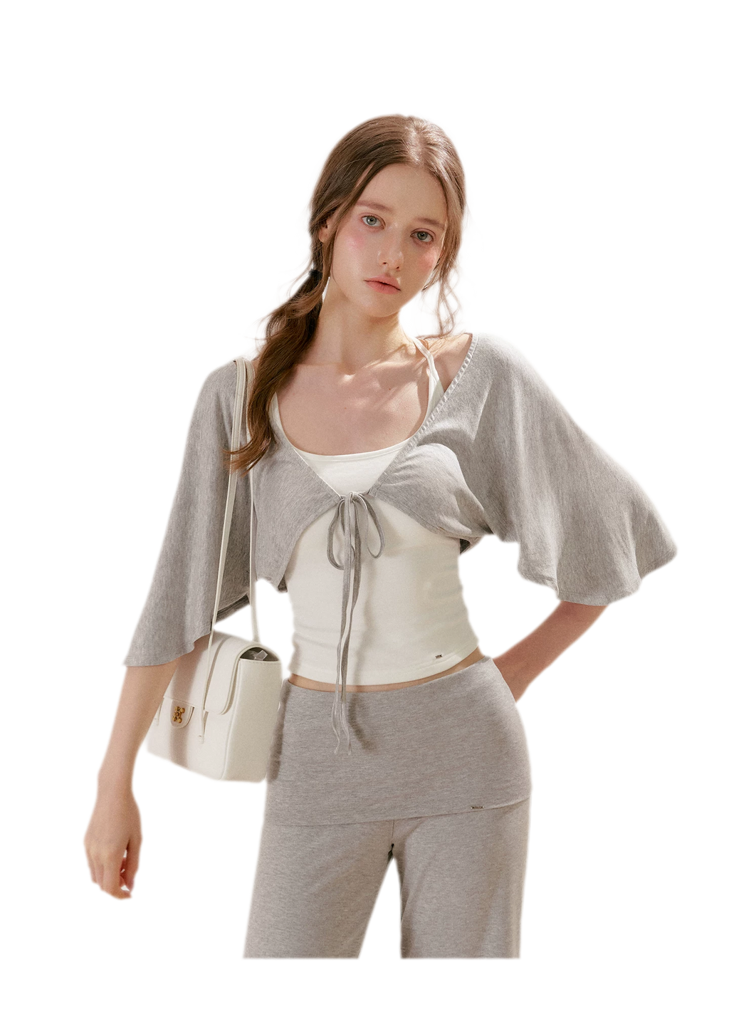 Airy Cloud U-Neck Vest & Batwing