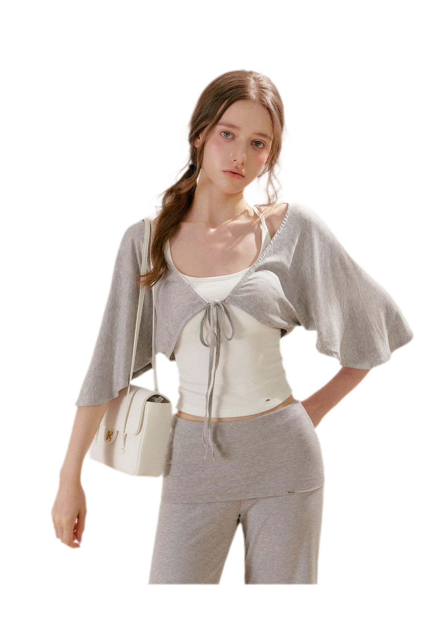 Airy Cloud U-Neck Vest & Batwing